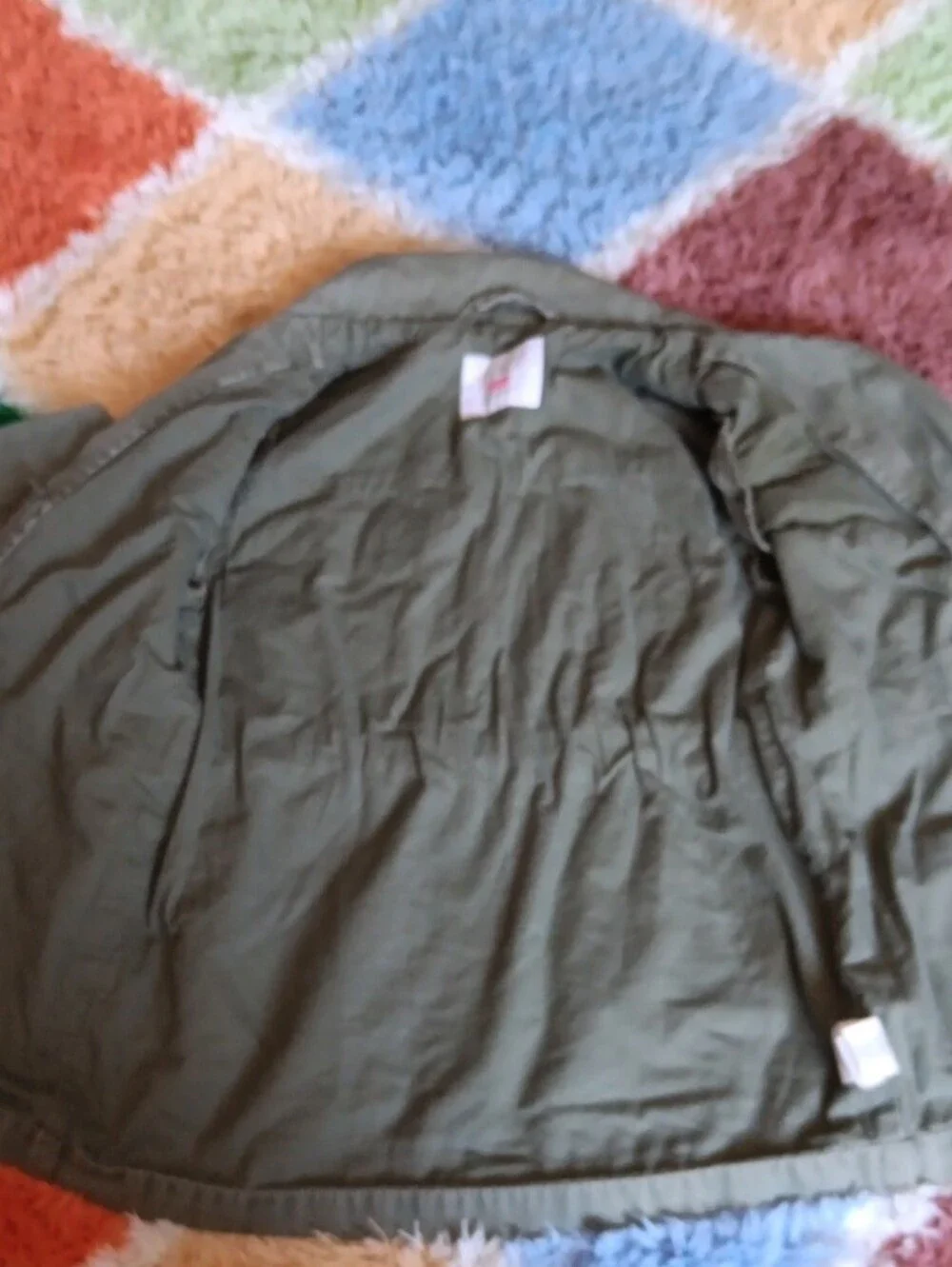 The Children's Place Olive Green Butterfly Utility Jacket Girls Size S (5-6)